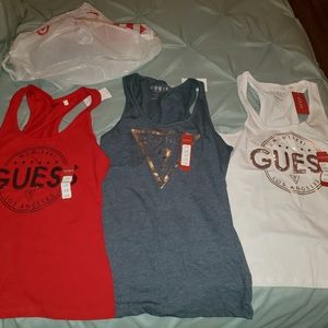 3 brand new guess tank tops